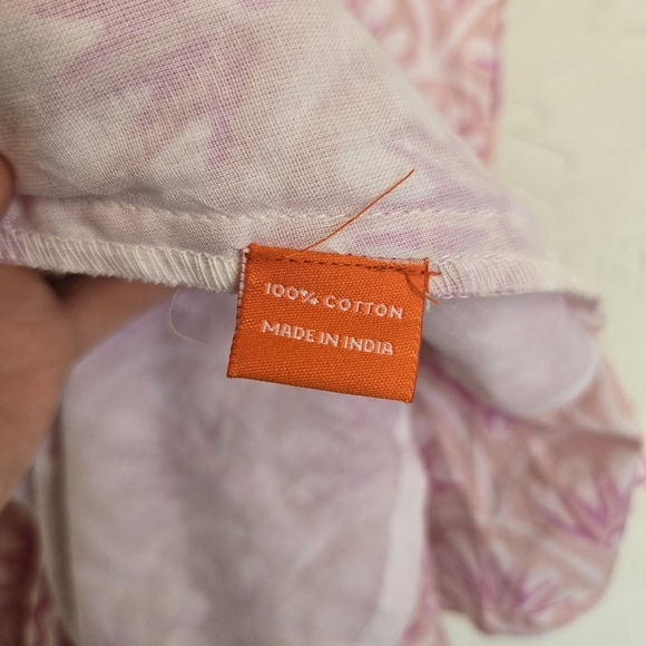 Oliphant Button Up Pink White Tan Fan Shirt Dress Maxi, S - Picture 10 of 11